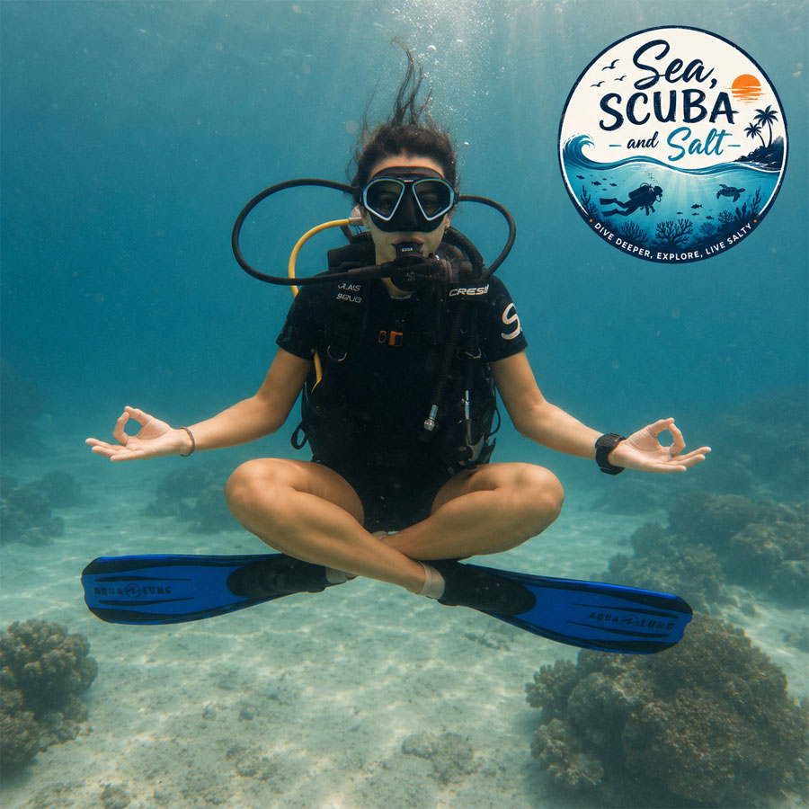 buddha over scuba diving